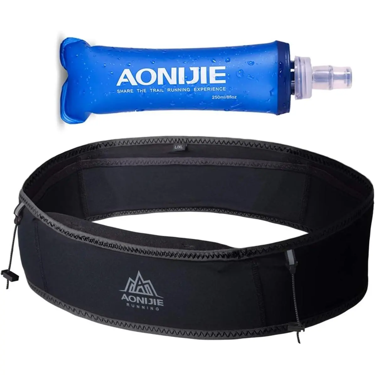 Lightweight Hydration Running Belt, Bounce-Free Nylon Waist Pack with Adjustable Waist for Outdoor Sports, Includes 250ml Soft Flask & Phone Holder, Running Accessories, Machine Wash, Multi-Size, Phone Slot
