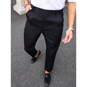 Men's Casual Solid Color Tapered Dress Pants