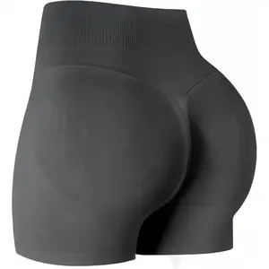 Workout Gym Shorts Women, High Waisted Seamless Butt Lifting Scrunch Butt Sports Shorts