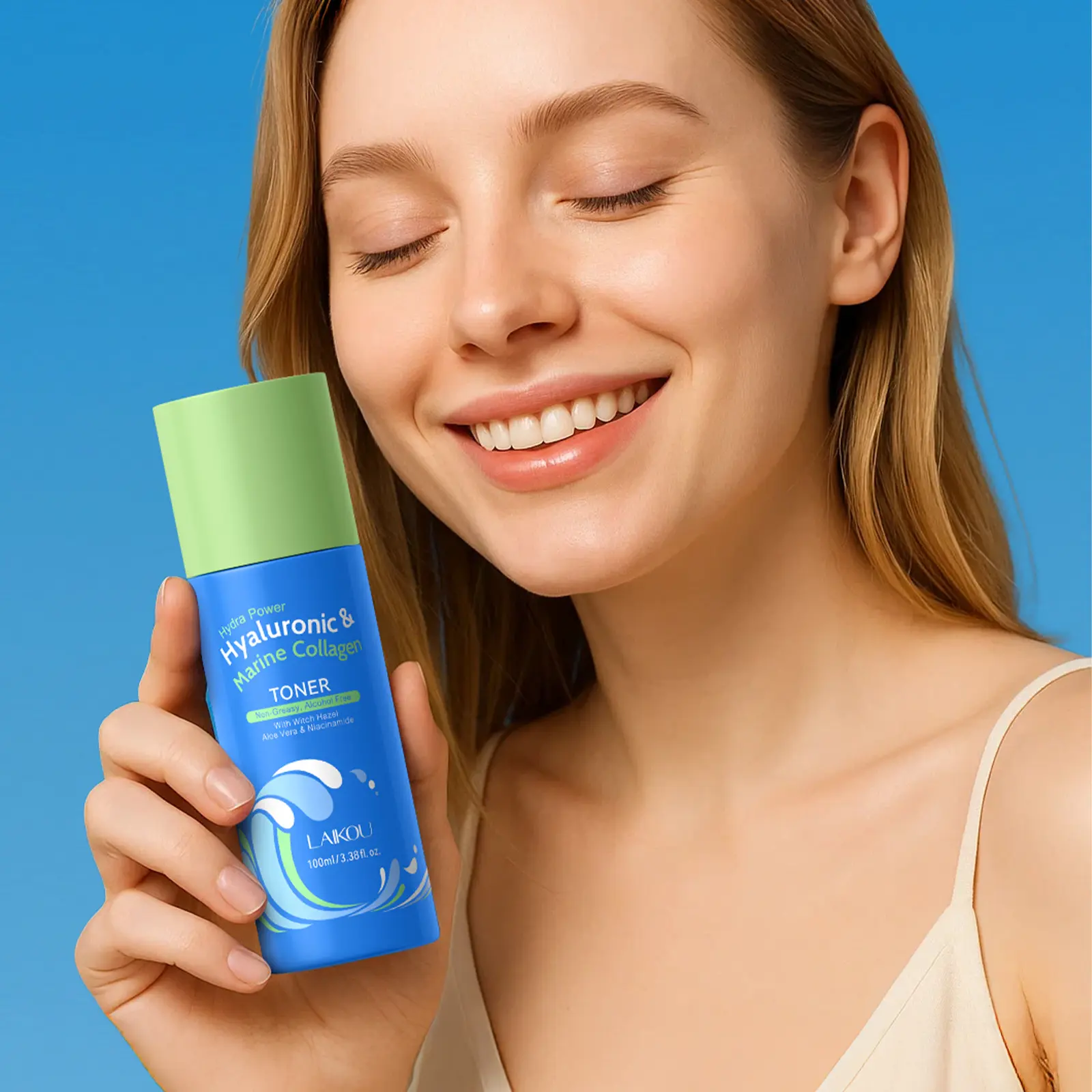 Hyaluronic Acid Collagen Toner 100ML, Moisturizing and Hydrating Facial Lotion, Skin Care Essential for Dry and Dehydrated Skin