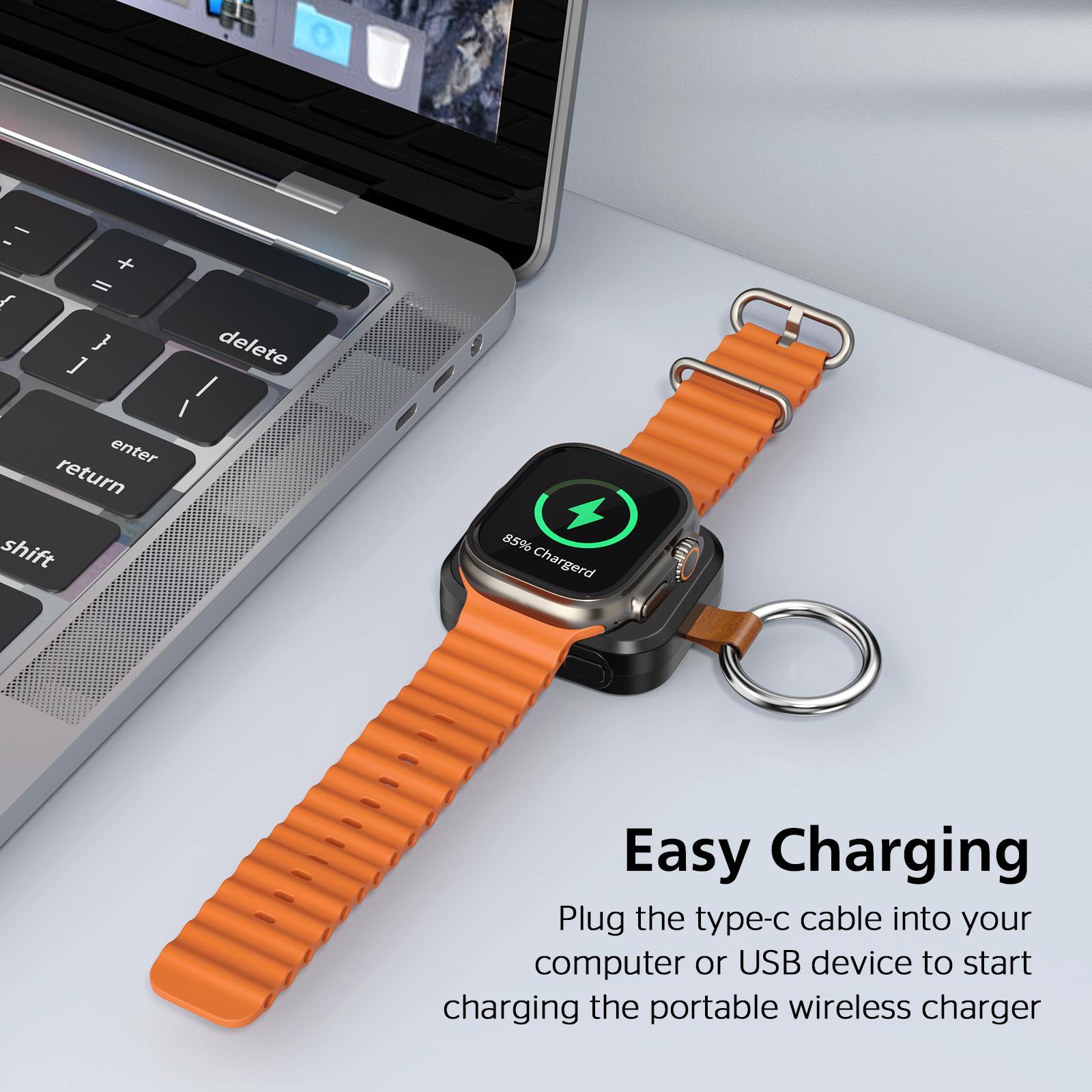 Portable Charger for Apple Watch, Wireless Magnetic Charger, 1200mAh Power Bank Travel Keychain Accessories, Smart Chargers for Apple Watch Series, Wearable, Digital #GLOBAL PICKS