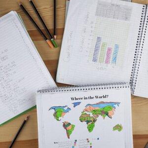 Five Star Interactive Notetaking Spiral Notebooks, 3, 1Subject, College Ruled Paper, 11" x 81/2", 100 Sheets, Customizable Cover, Black, Amethyst Purple, Harvest Yellow (820196ECM)