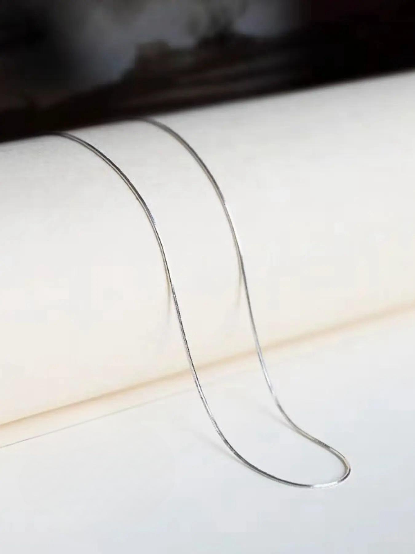 S925 Sterling Silver Chain Necklace, Fashion Jewelry for Party, Daily Clothing Decor, Trendy All-match & Exquisite Jewelry for Birthday Gift, Minimalist Chain Necklace