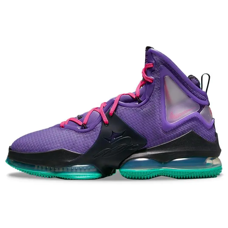 Nike LeBron 19 EP Purple Teal High-Top Basketball Shoes for Men Verifiable, with credentials and supporting global authentication