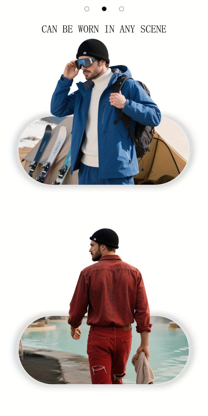 1pc Unisex Fisherman Beanie - Warm Ribbed Cuff Skull Cap with Logo Patch, Hand Washable Coldproof Winter Hats for Men & Women, Lightweight Elastic Fit, Comfortable Ribbed Texture, Casual Outdoor Headwear, Winter Headwear, Durable Headgear