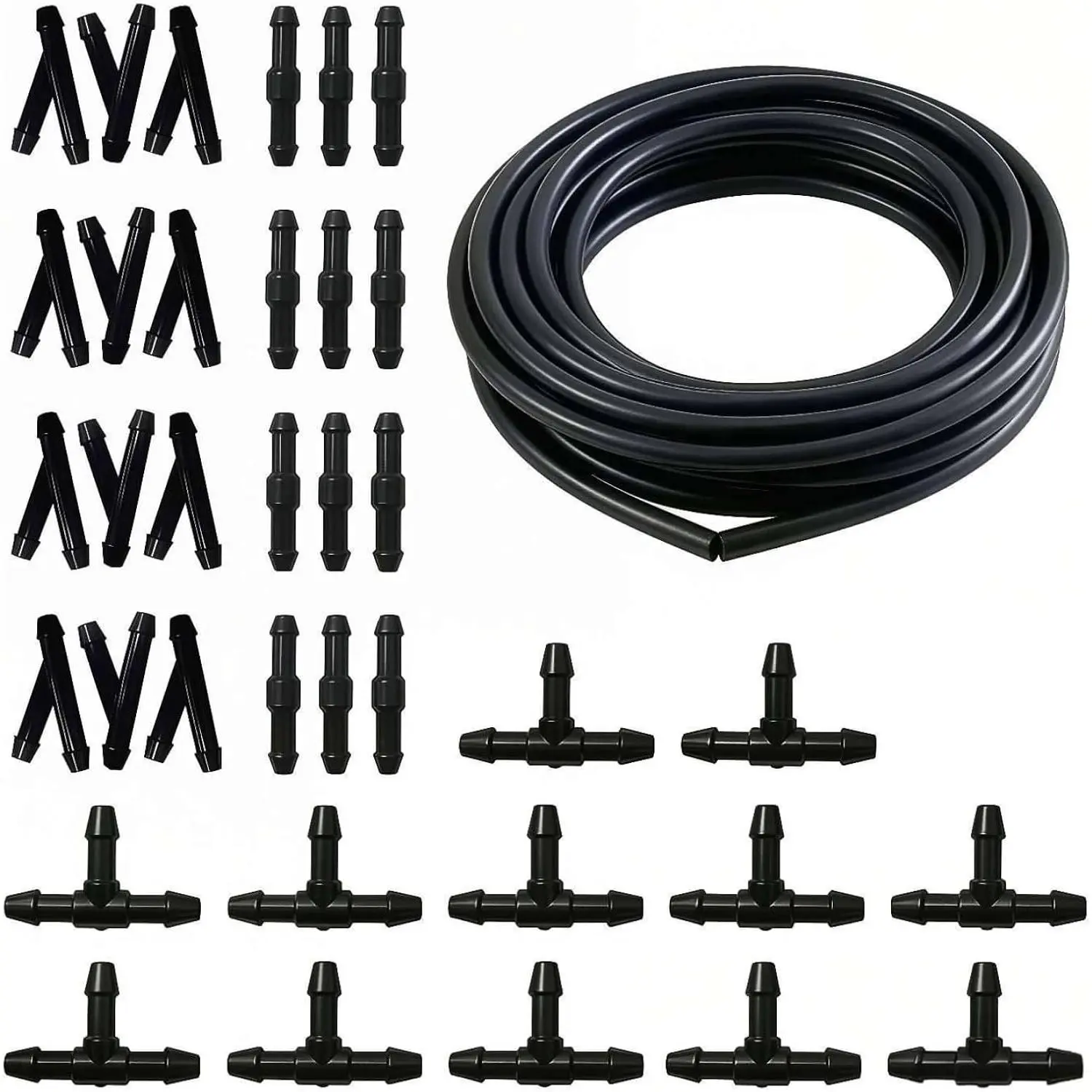 Windshield Washer Hose Kit,4M Rubber Hose with 36 count Leak-Proof Connectors,Fits Washer Pumps & Nozzles for  , , SUV