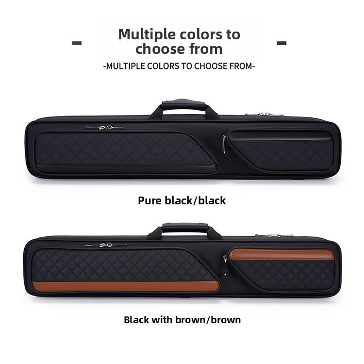 1/2 Billiard Cue Bag with Waterproof Cover, Nine-Ball 7-Hole Large Capacity Barrel Cue Bag, Stylish Billiard Cue Bag