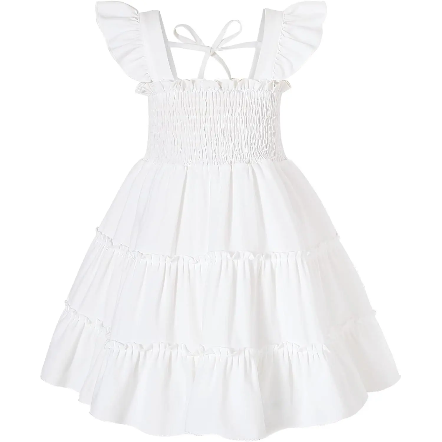 Toddler Girl Dress Kids Sleeveless Ruffle Dresses for Girls Summer Outfits Beach Sundress