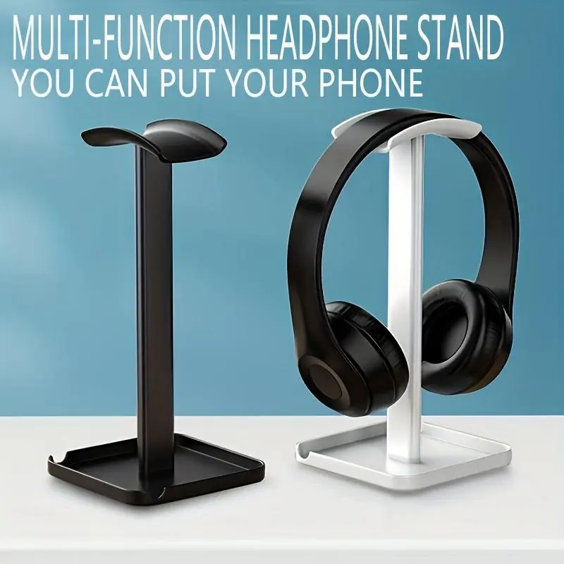 Headphone Stand Headset Display Holder Earphone Storage Rack Can Hold Mobile Phone and Accessories Multifunctional Detachable Bracket