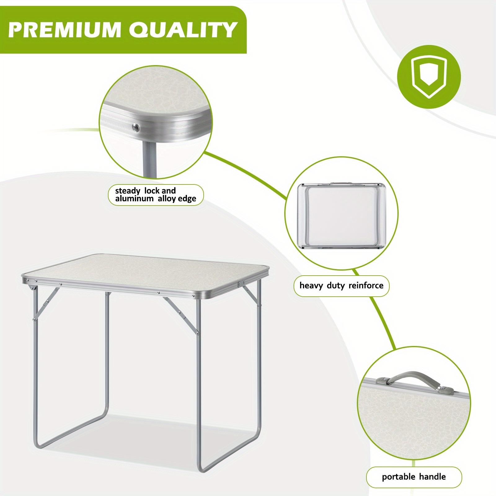 Multifunctional Folding Camping Table, 60*80*70cm, Portable Outdoor Table, Assembly Free, With Carrying Handle, Suitable for Camping, Picnic, Seaside, Outdoor Gathering, Party