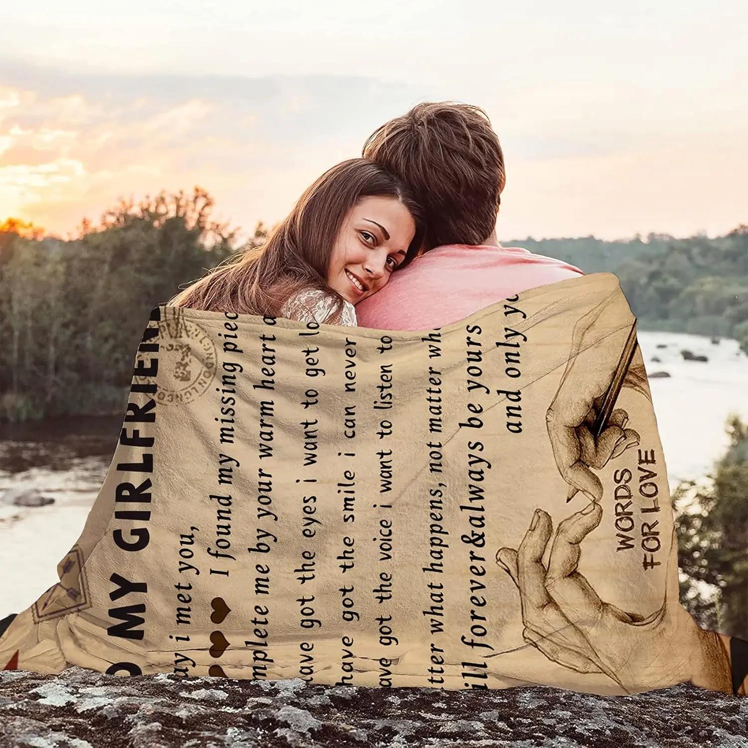 Gifts for to My Blanket Romantic Gifts for Her I Love You Throw Blankets Birthday Anniversary Blankets for Bed Sofa-280GSM