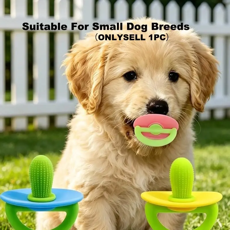 Silicone Dog Chew Toy, Durable Teether Teething Bite Stick for Small Dogs, Puppy Interactive Pet Dummy Accessory, Small Pet Nipple, Not for Large Pets
