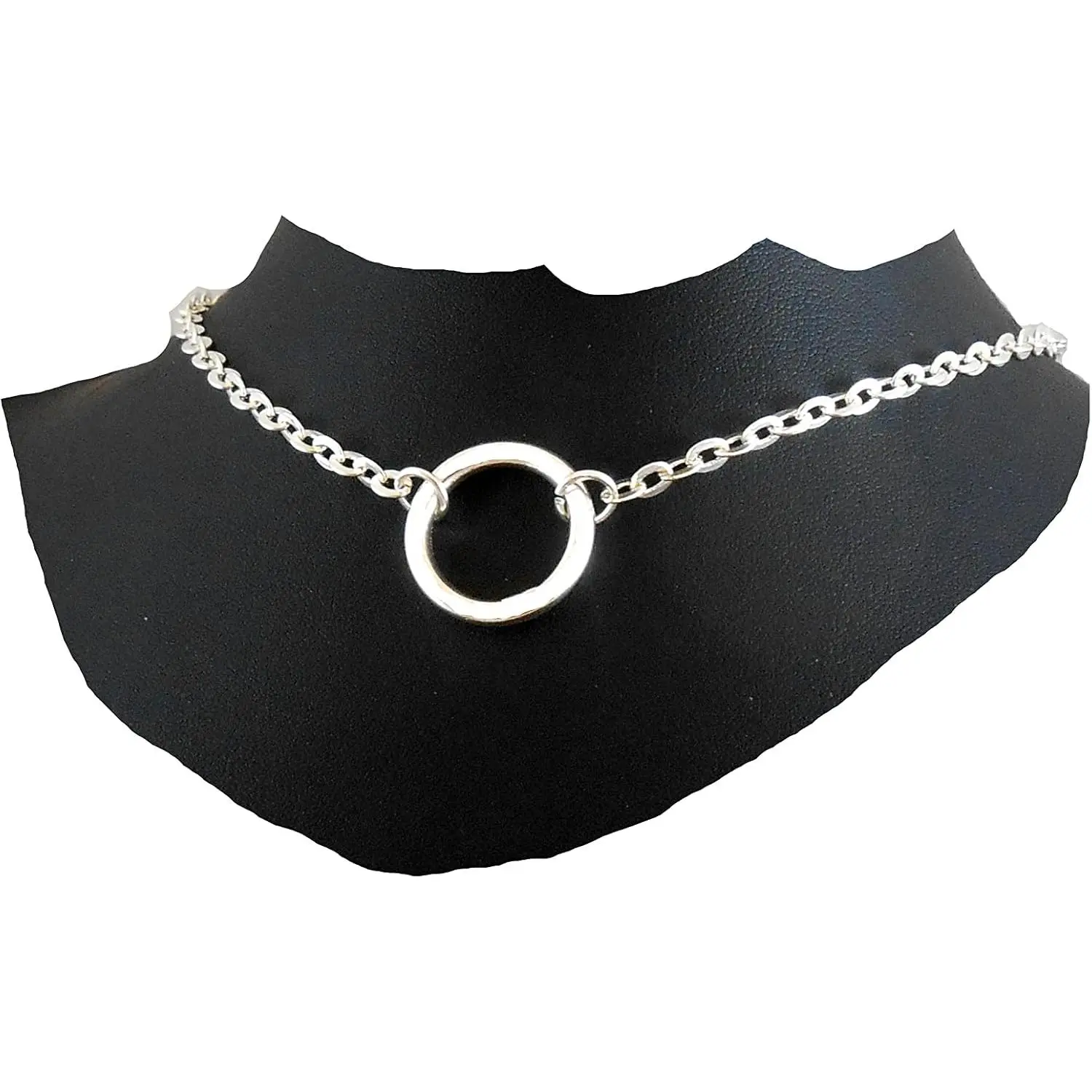 Smll  Dy Collr Choker O-Ring Link Chin Unisex Necklce |  Circle Eternity Chrm Pure Plted Men Women Teenger  Delicte Resize djustble Trend  Bnd