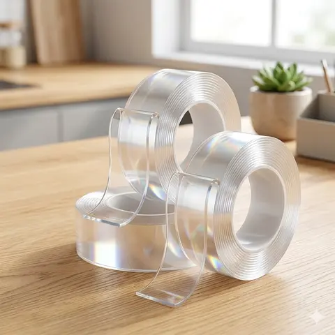 Yitape Multi-Functional Transparent Nano Double-Sided Tape, Strong Sticky Adhesive No Trace, Washable Reusable, Wall Art, Car Accessories, Home Organization, Double Sided Tapes