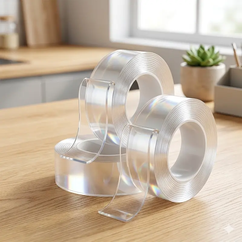 Yitape Multi-Functional Transparent Nano Double-Sided Tape, Strong Sticky Adhesive No Trace, Washable Reusable, Wall Art, Car Accessories, Home Organization, Double Sided Tapes