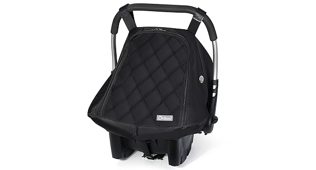 Car Seat Cover Baby - Waterproof Carseat Cover for Doona Car Seat and Stroller, Breathable Winter Infant Carseat Canopy with Zipper Access, Rain and Wind Proof, Winter Baby Essentials, Black