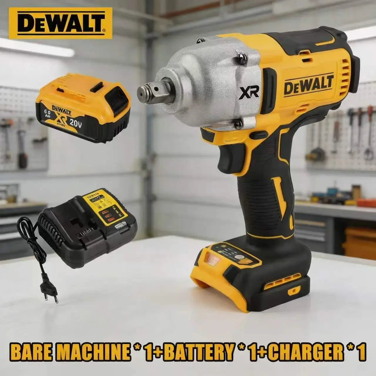 Dewalt DCF900 1/2-inch  Cordless Impact Wrench 20V 600N.m 6.0Ah Li-ion Battery Multi-Speed Power Tool for Automotive & Industrial Tasks