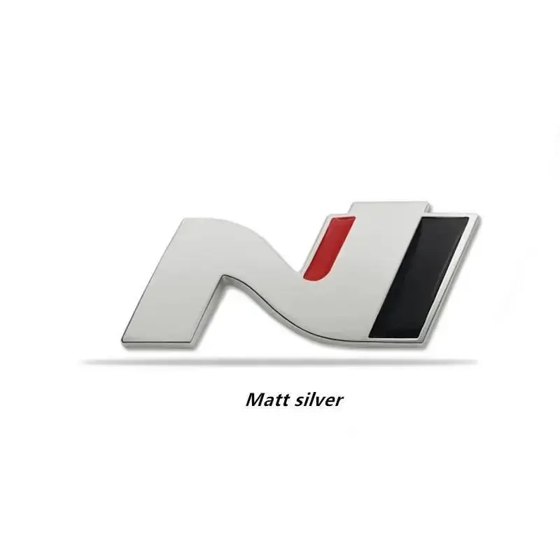 3D Metal N Line Logo Rear Boot Trunk Emblem Badge Decals For Hyundai i20 i30 Sonata Kona Elantra Tuson Car Stickers