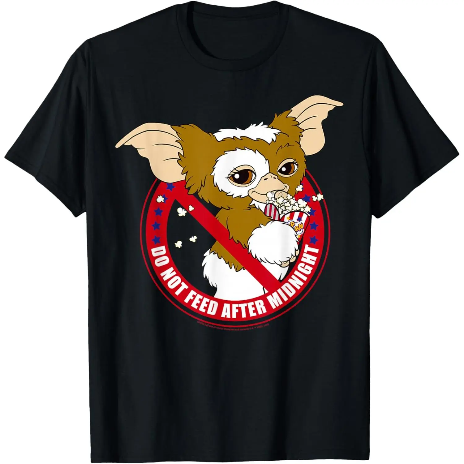 Men's Streetwear Tshirt, "Gizmo After Midnight" Graphic Top, Soft and Comfortable Short-Sleeve Shirt for Daily Wear, Plus-Size, Shortsleeve, Simple