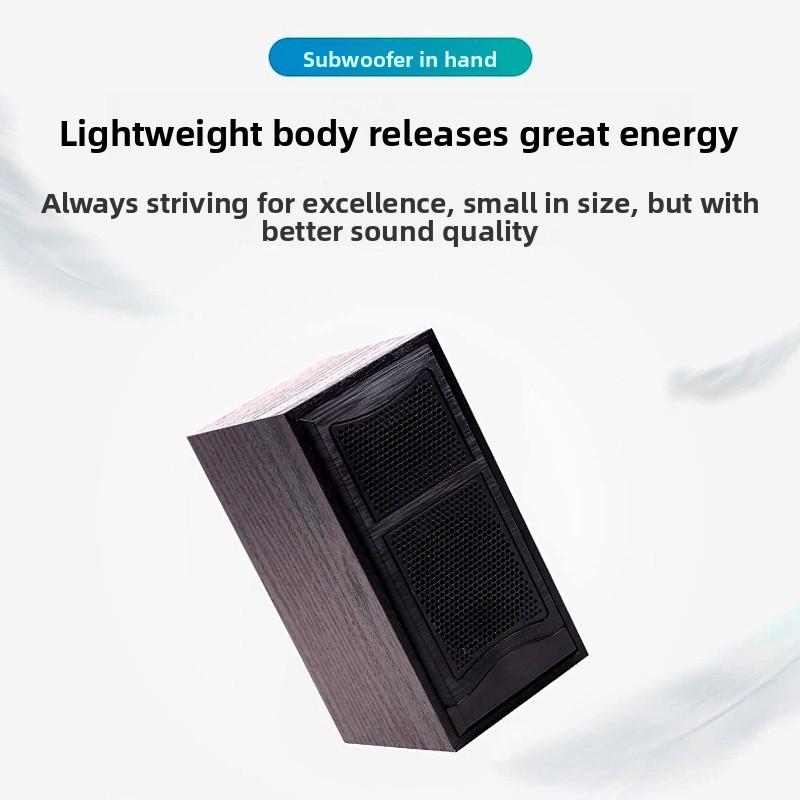 Wooden Home Speaker Multimedia Subwoofer for PC Phone Tablet USB Portable Wired Control Mini Sound