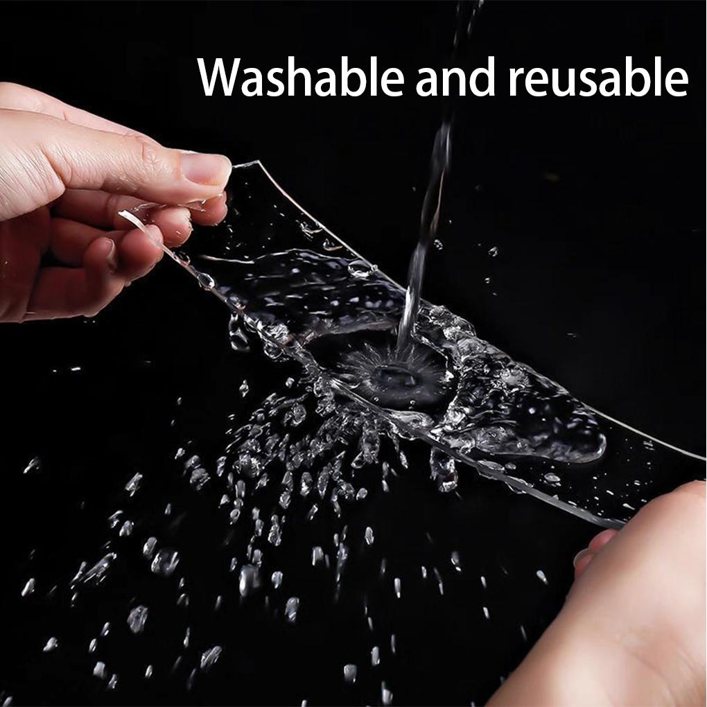 Ultra-strong Double Sided Adhesive Nano Tape Transparent Reusable Waterproof Tapes Heat Resistance for Bathroom Home Decoration 16.4FT Traceless Magic Tape