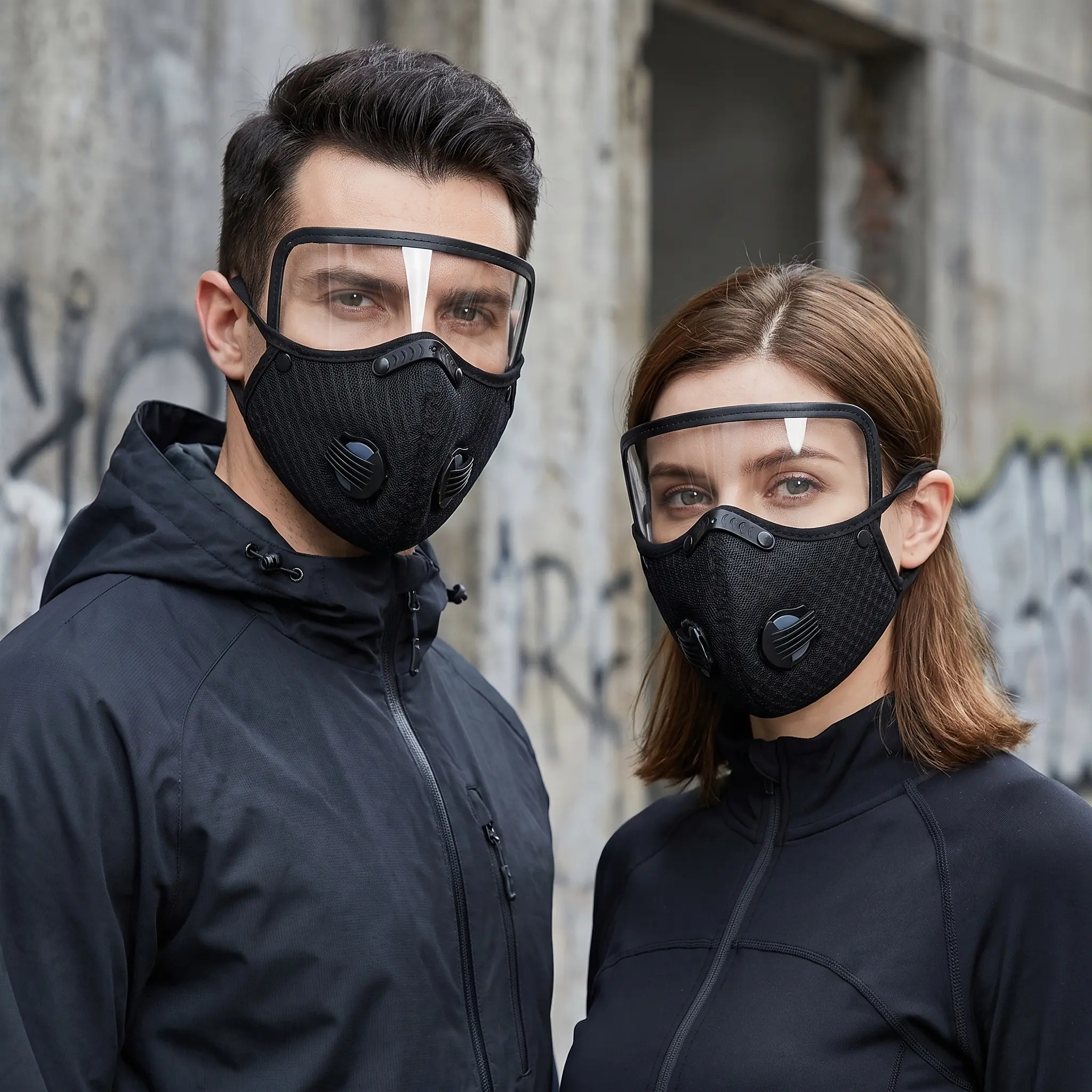 Stay Warm And Protected While Cycling Dustproof Face Mask With Detachable Lens Waterproof Fabric For Men Women Unisex Outdoor Sports Running Motorcycle