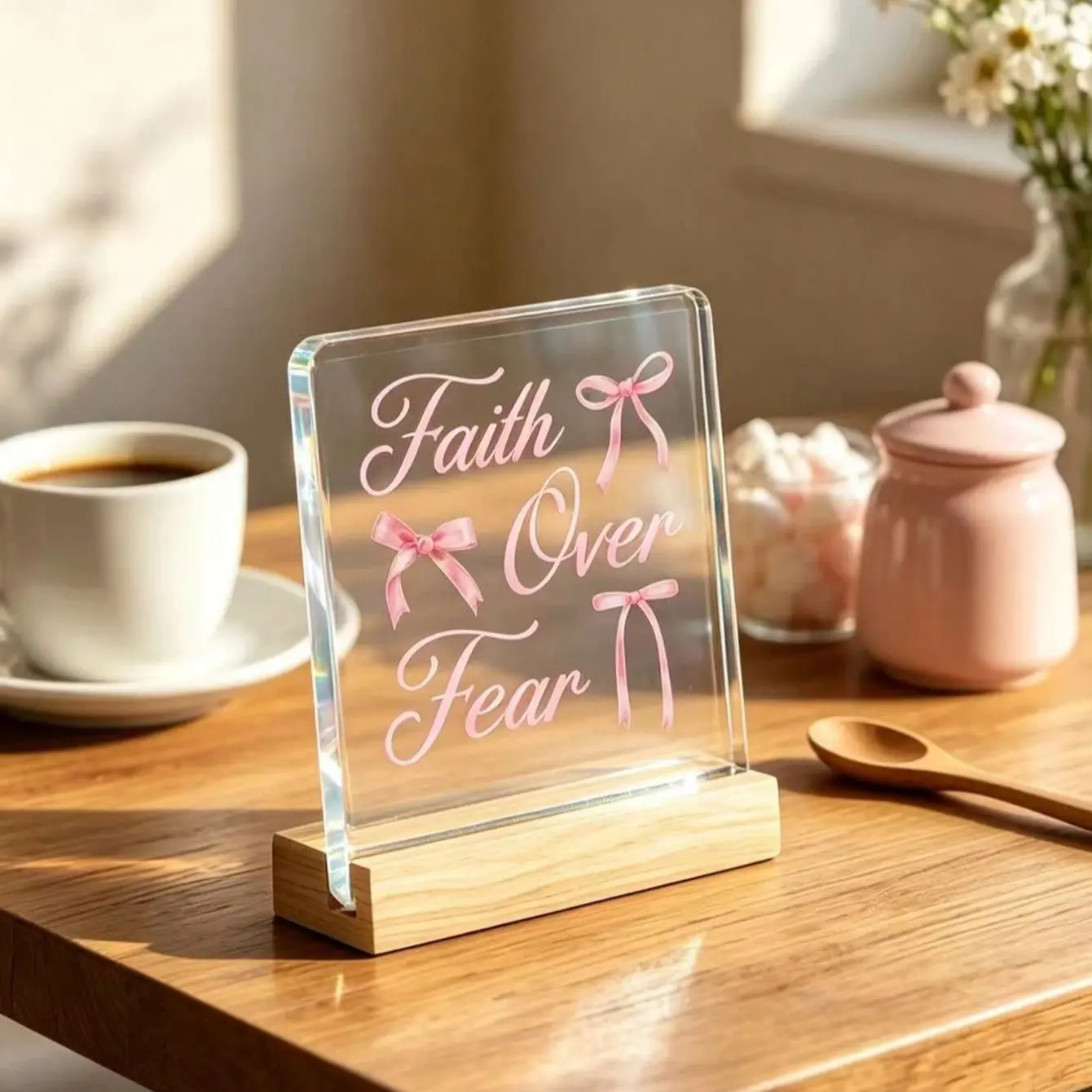 Acrylic Desktop Decoration, Elegant Design for Office & Home Decor, Perfect Gift for Business Professionals, Unique Aesthetic Appeal