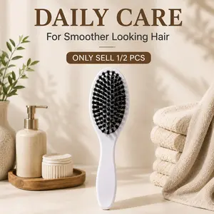 1/2 PCS Boar Bristle Brush, Smoother, Stronger, Shine Enhancing, Shinier Hair with Nylon Bristles and Microsphere Massaging Tips, for all Hair Types for Women & Men