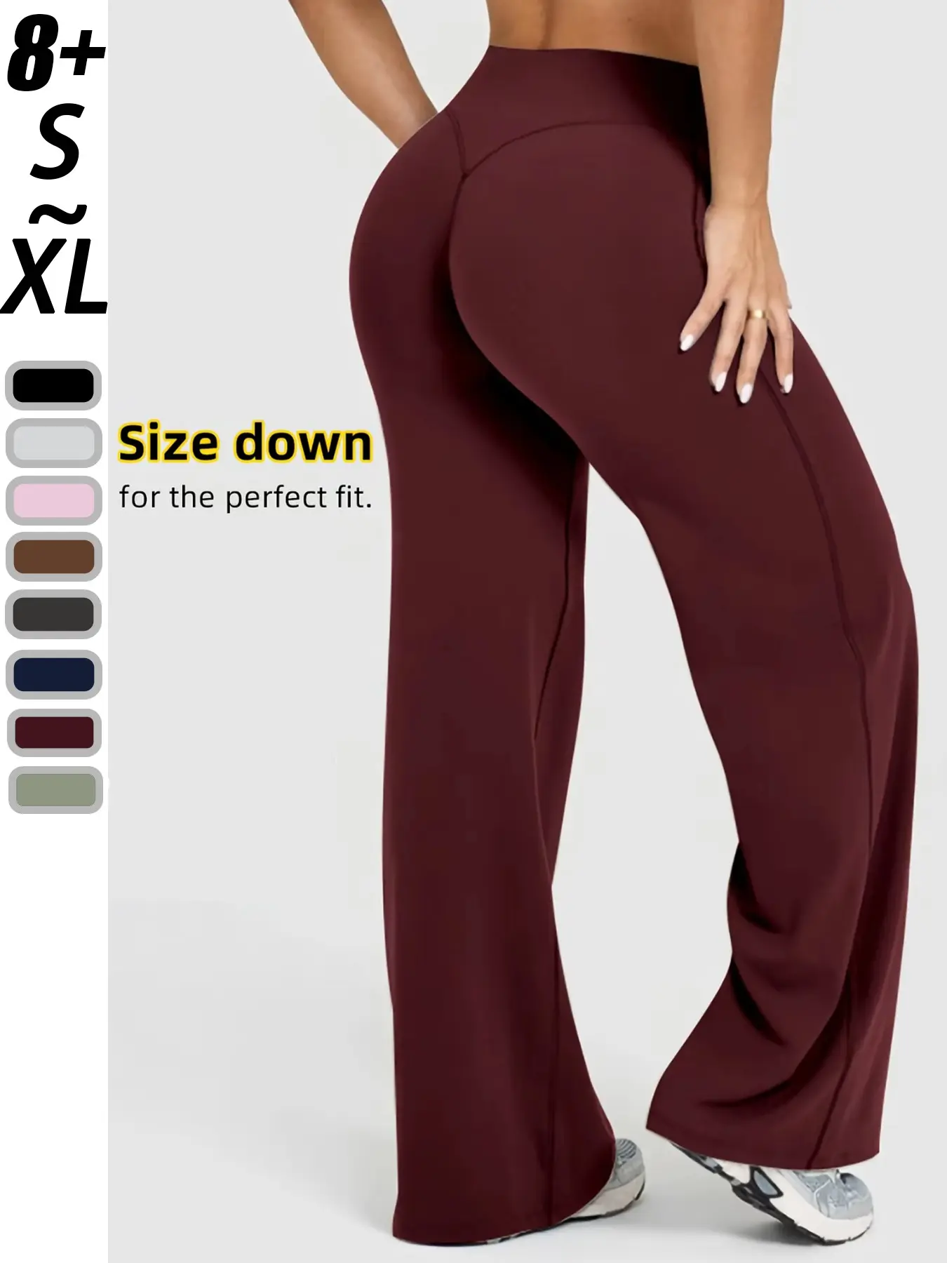 High-Waisted Shaping Bell Bottoms, Comfortable Yoga Pants, Ideal for Gym and Outdoor Activities, Perfect for Workout Wear