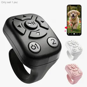 TikTok Remote Control Ring, Wireless Video Scroller Page Turner for iPhone Android, Camera Shutter for Selfies, E-Book Reading, Music and Short Video Control