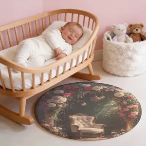 Fluffy Area Rug Perfect For Making Cozy Memories At Home Soft Fluffy Rug Ideal Backdrop For Baby Photos Cute Comfortable Area Rug For Nursery Living Room Bedroom Decor layeredrugs