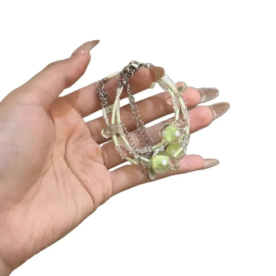 Minimalist Fresh Green Apple Necklace 2026 New Arrival Forestcore Exquisite Niche Versatile Daily Wear Clavicle Chain For Women