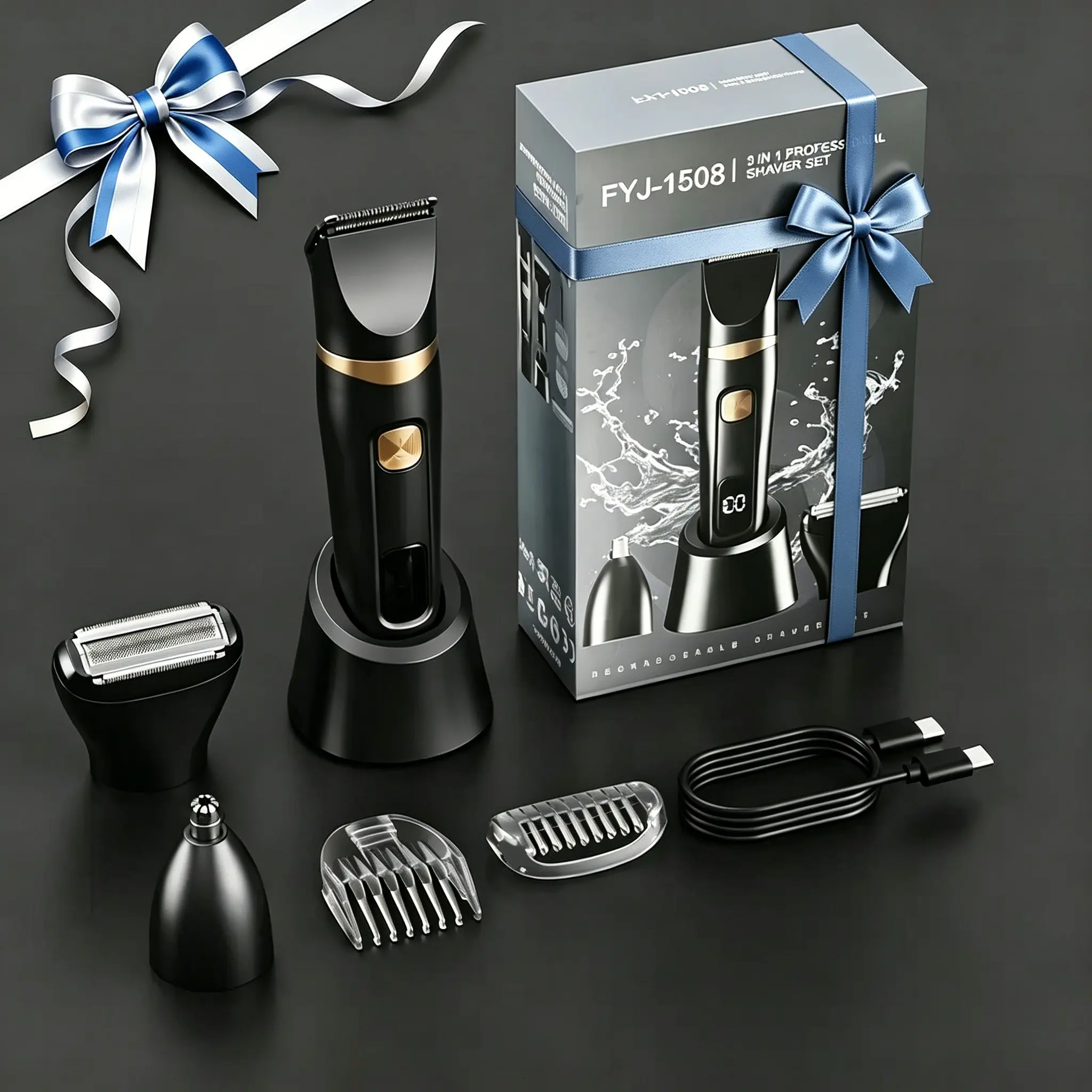 3-in-1 Electric Shaver, Waterproof Bikini Trimmer with Stainless Steel Blades for Painless Hair Removal on Face & Body, Rechargeable,  Beauty Products, Womens Gifts, Biknini Trimmer, Abs, Attachment, Batteries