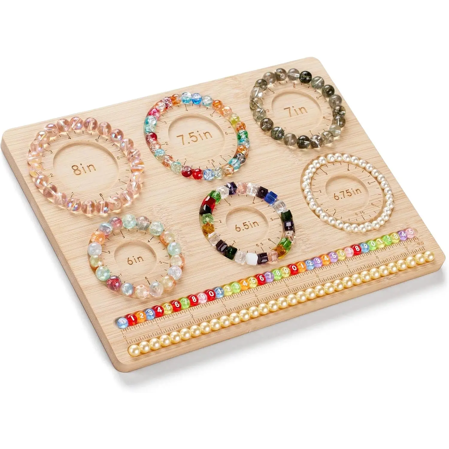 Bead Board for  Making, DIY Bracelet Beading Board with Compartments for Bracelet & Necklace Crafting and