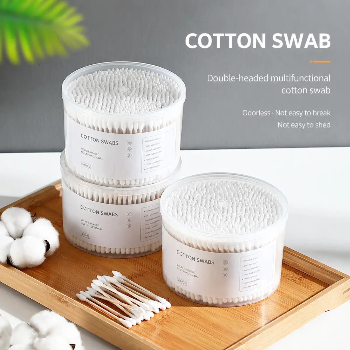 300/500Pcs Double Tip Cotton Swabs With Storage Box, Pointed & Round Disposable Cotton Sticks, Lint Free Cotton Buds For Makeup Correction Ear Household Cleaning