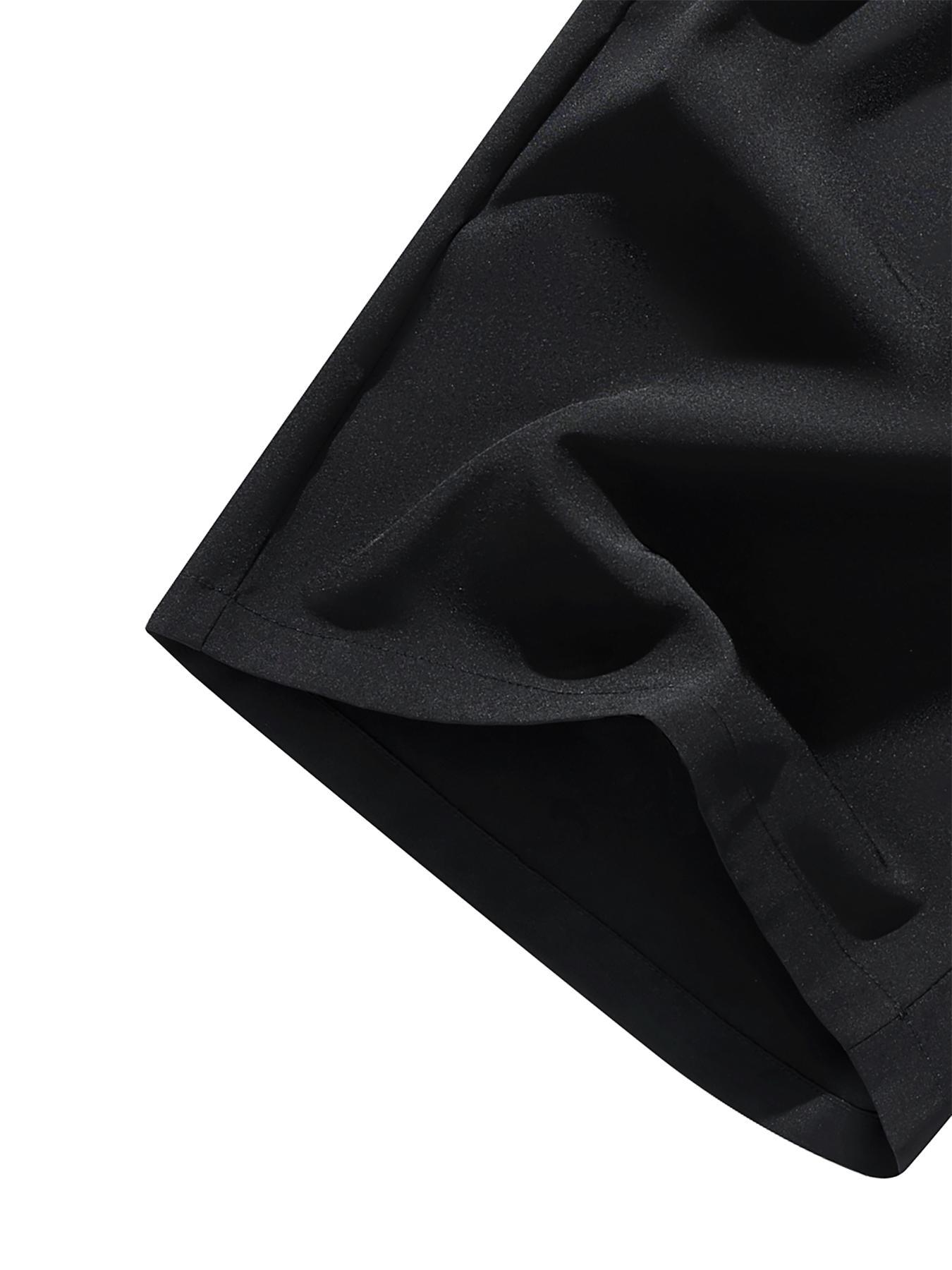 Men's Solid Color Drawstring Waist Shorts, Regular Fit Casual Comfy Breathable Shorts for Beach Vacation Outdoor Activities, Men's Bottoms for Summer, Drawstring Athletic Shorts