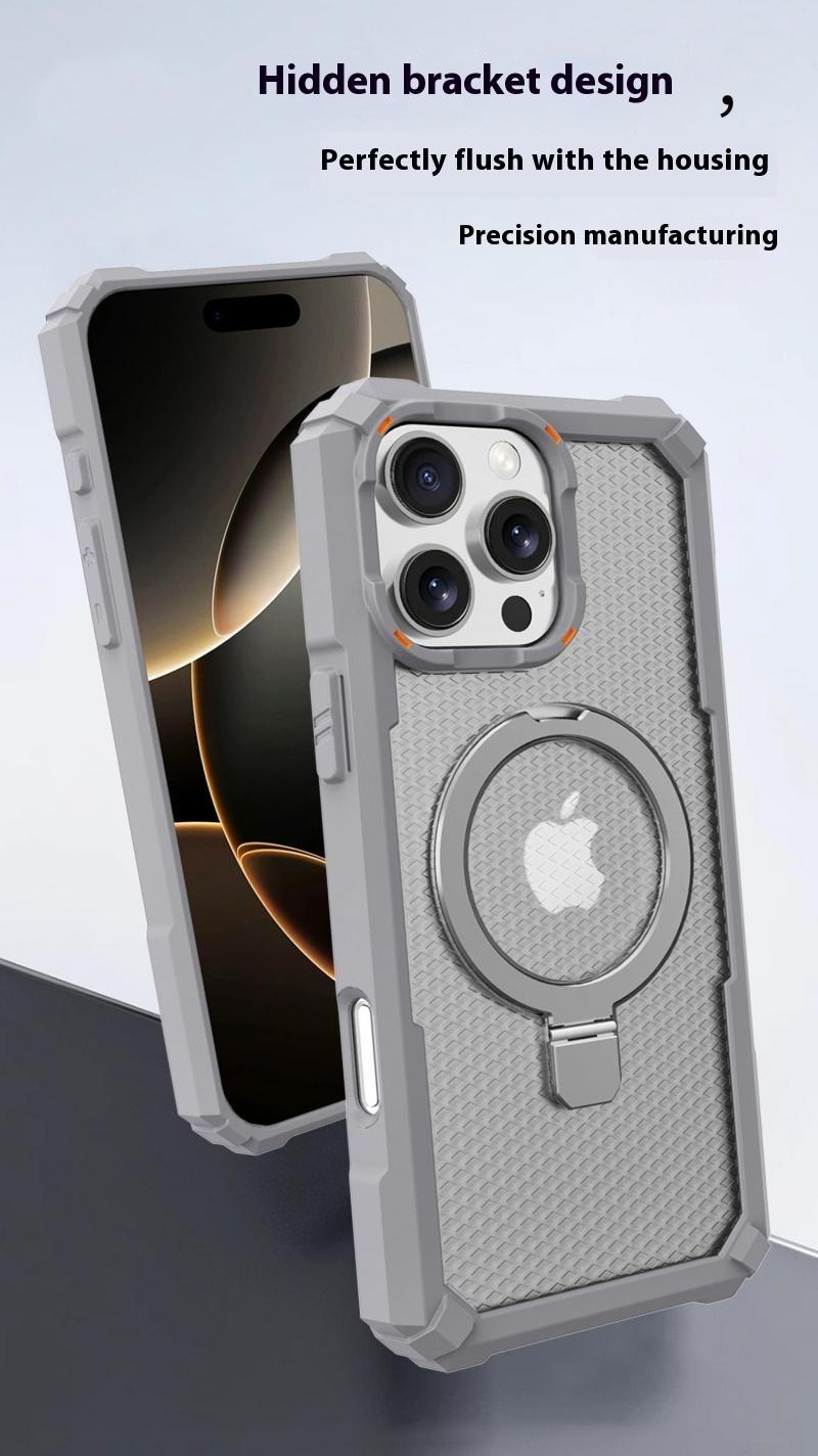 Phone Case for iPhone 16 Pro Max 6.9 inch Compatible with MagSafe Charging and Stand Shockproof Anti-Slip Military Grade Protective Case Magnetic Wallet Protective Case for iPhone Cellphone Protection Cover Casing