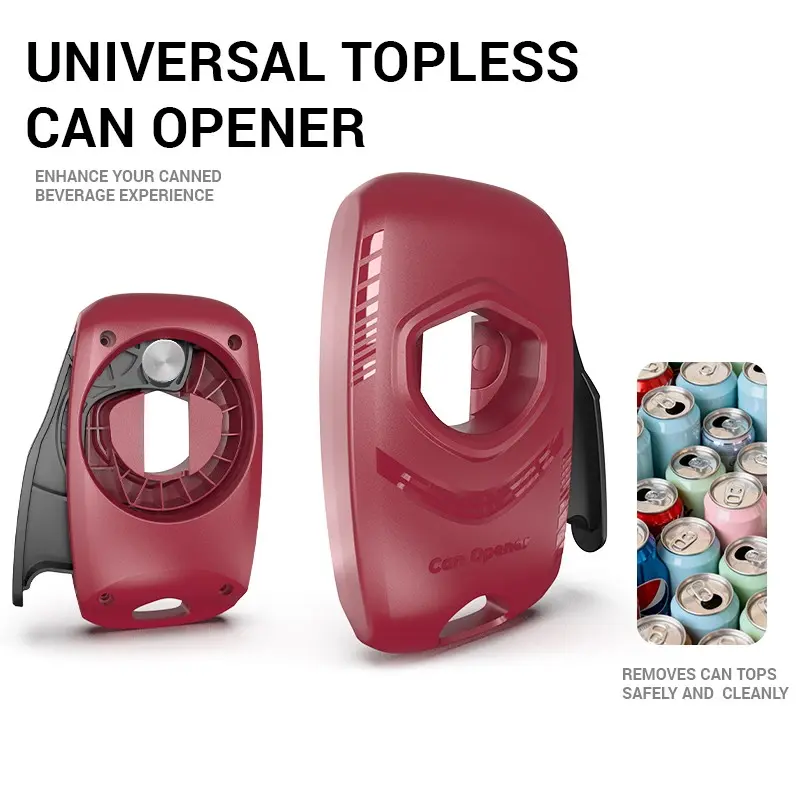 Manual Soda Can Opener for 8-19 Oz aluminum Soft Edge Cans, Can Top Remover, Lid Remover, Handheld Safety Manual Can Opener, Household Bar Tool, Beverage Can Opener, Smooth Edge Can Opener
