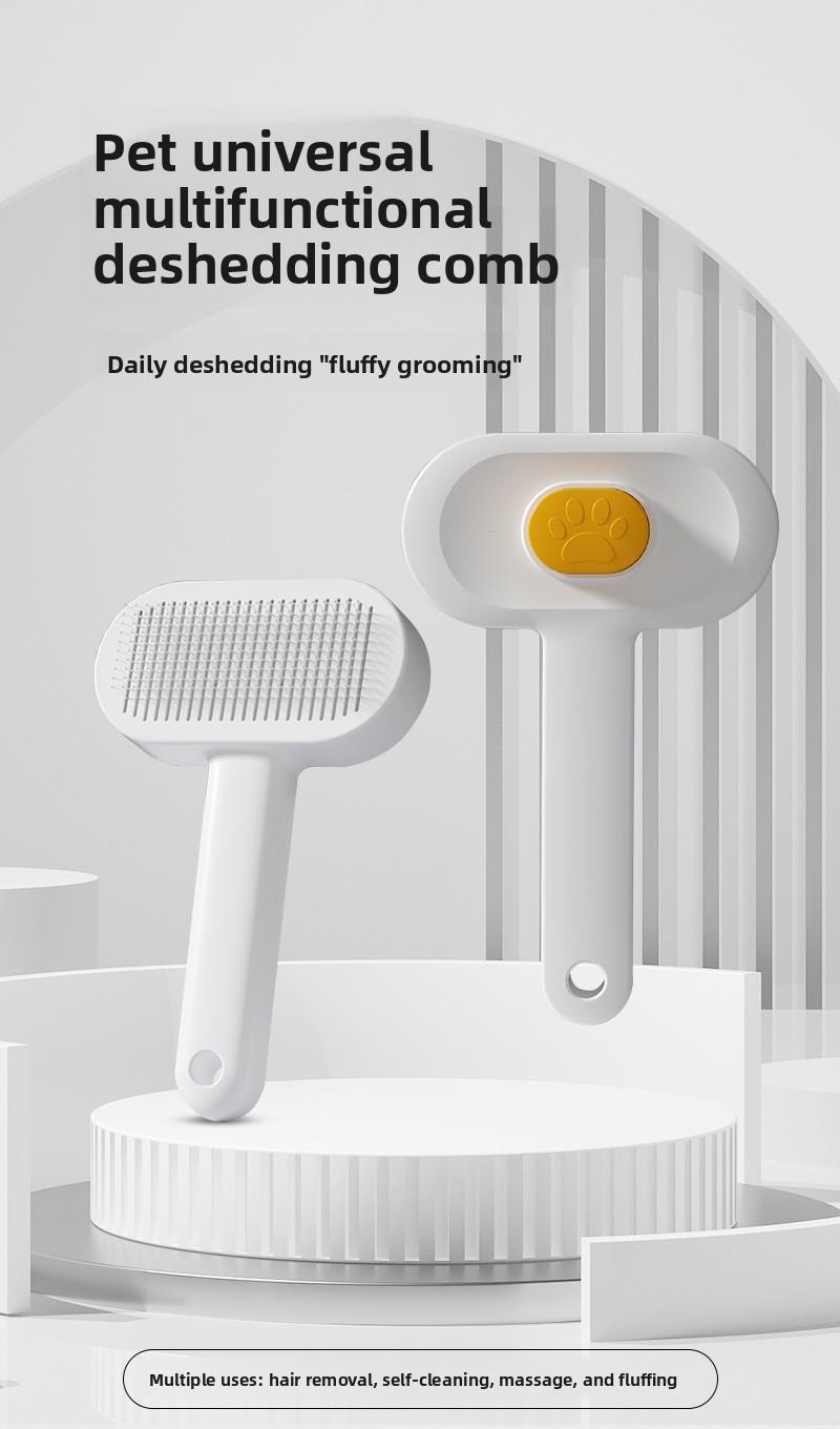 Pet Supplies Dematting Deshedding Pet Comb for Dogs & Cats, Grooming Massage Brush for Removing Loose Fur