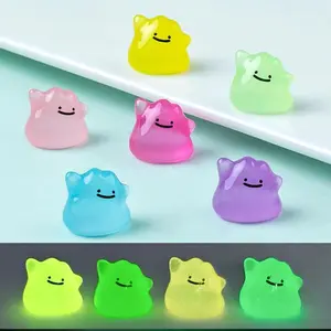6pcs/Set Anime Pocket Monsters Multicolor Mini Figures Glow In The Dark Ditto Cute Pokemon Model Dolls Halloween Surprise Gifts