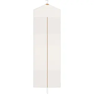Sotiff Cotton Dress Garment Bags for Long Gowns Long Dress Travel Breathable Foldable Storage Bag Dust Proof(White,70 x 23.6 Inch)