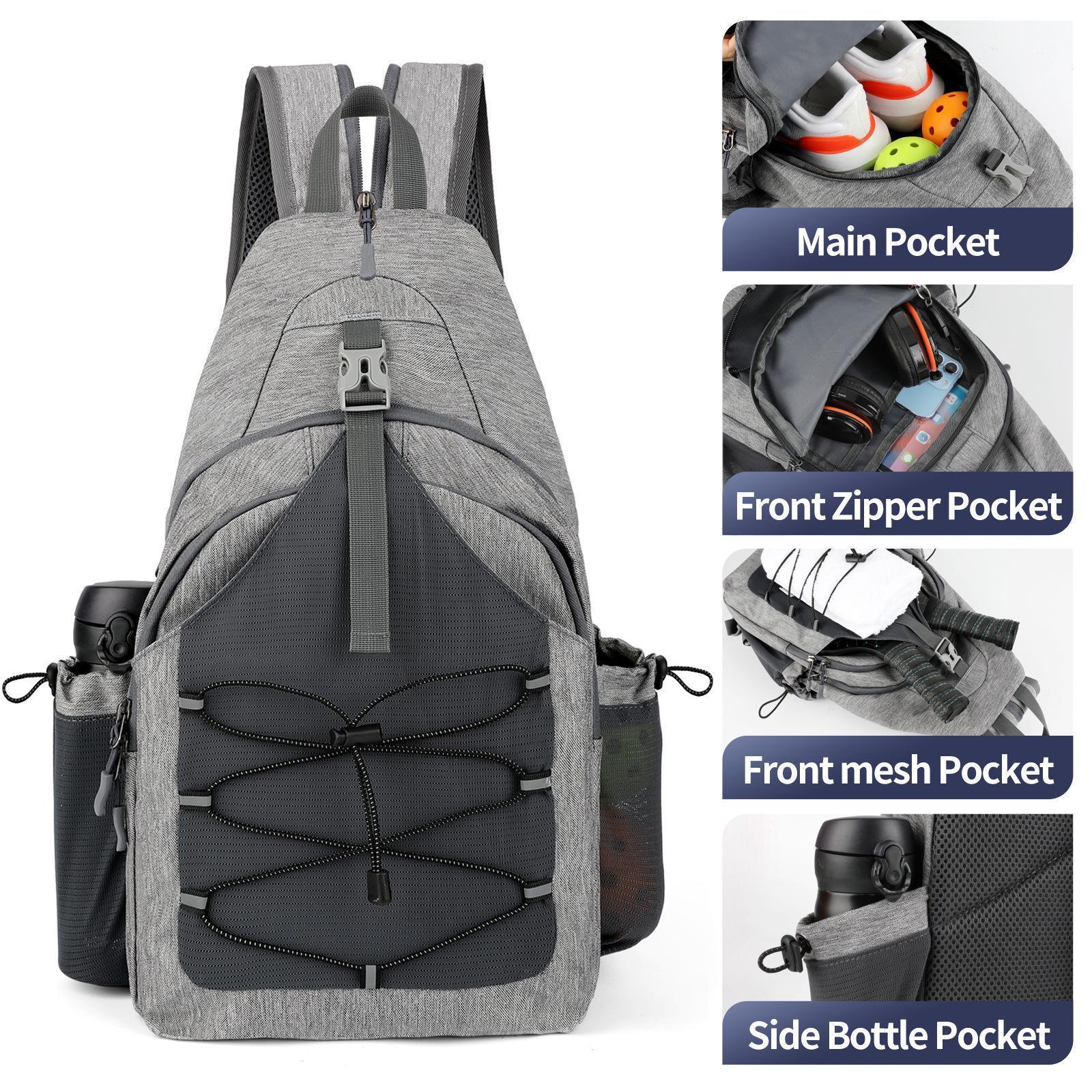 One bag. All your gear. Zero hassle.  Whether it’s tennis, badminton or pickleball – this cross-body bag organizes rackets & equipment with EASE.