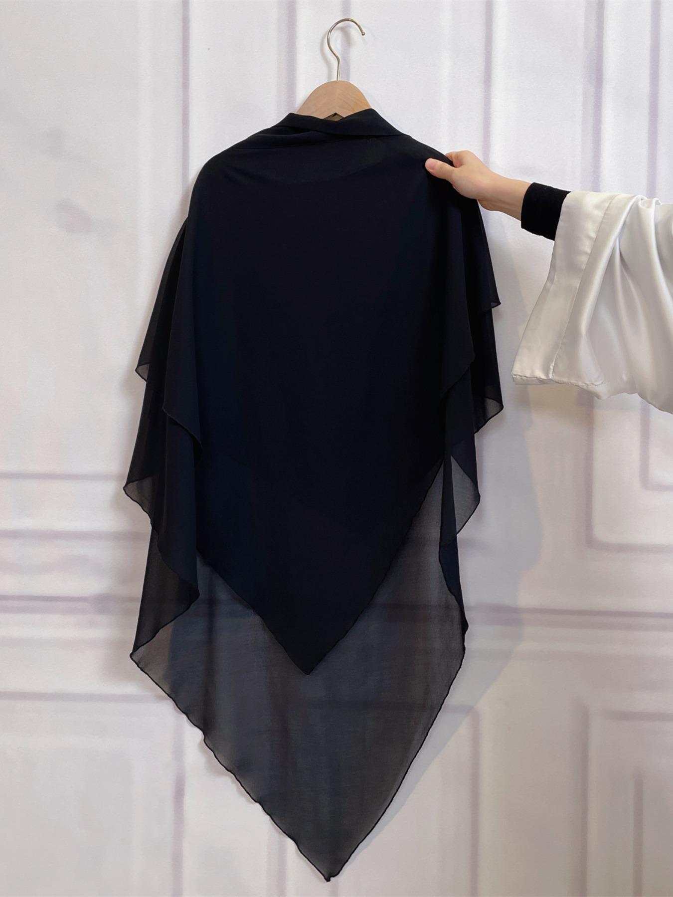 16 Colors Short Chiffon Khimar, Muslim Fashion High-Quality Fabric, Suitable for Adults and Kids, Essential Wear for All Seasons