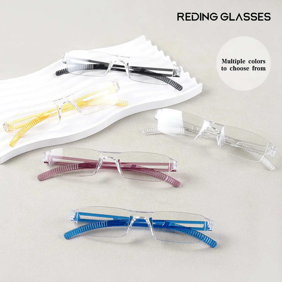 HD Multifocal Blue Light Blocking Reading Glasses 5 Pack Oversized Spring Hinge Frame 100 to 400 Degrees Vision Correction Unisex Fashion Readers for Men Women 2026 New Style