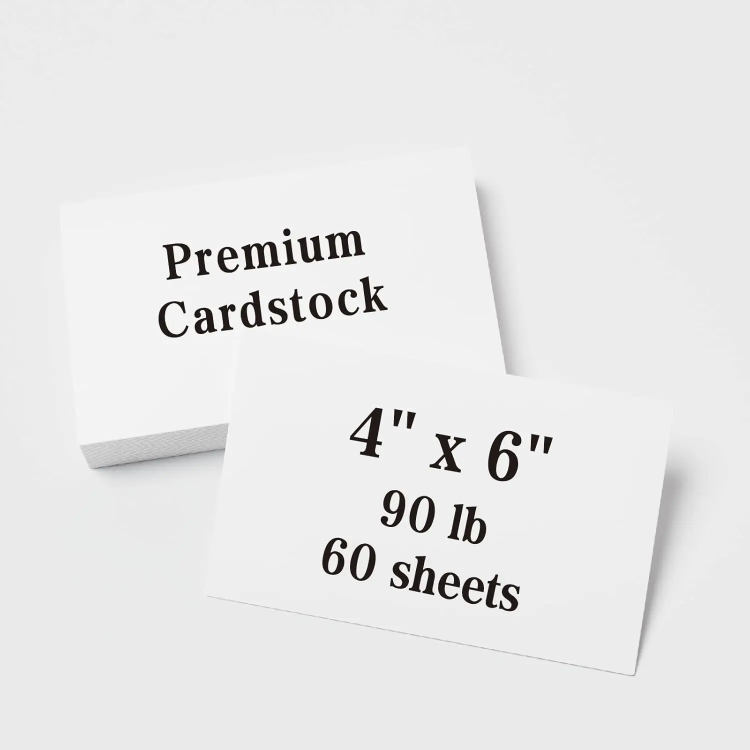 60 Sheets Premium White Cardstock 4"x6", 90 Lb Cover Card stock Paper, Heavyweight Card Stock for Printer, Thick Cover Stock Paper for Invitations, Postcards, Crafts, Diy, Drawing, Greeting Cards