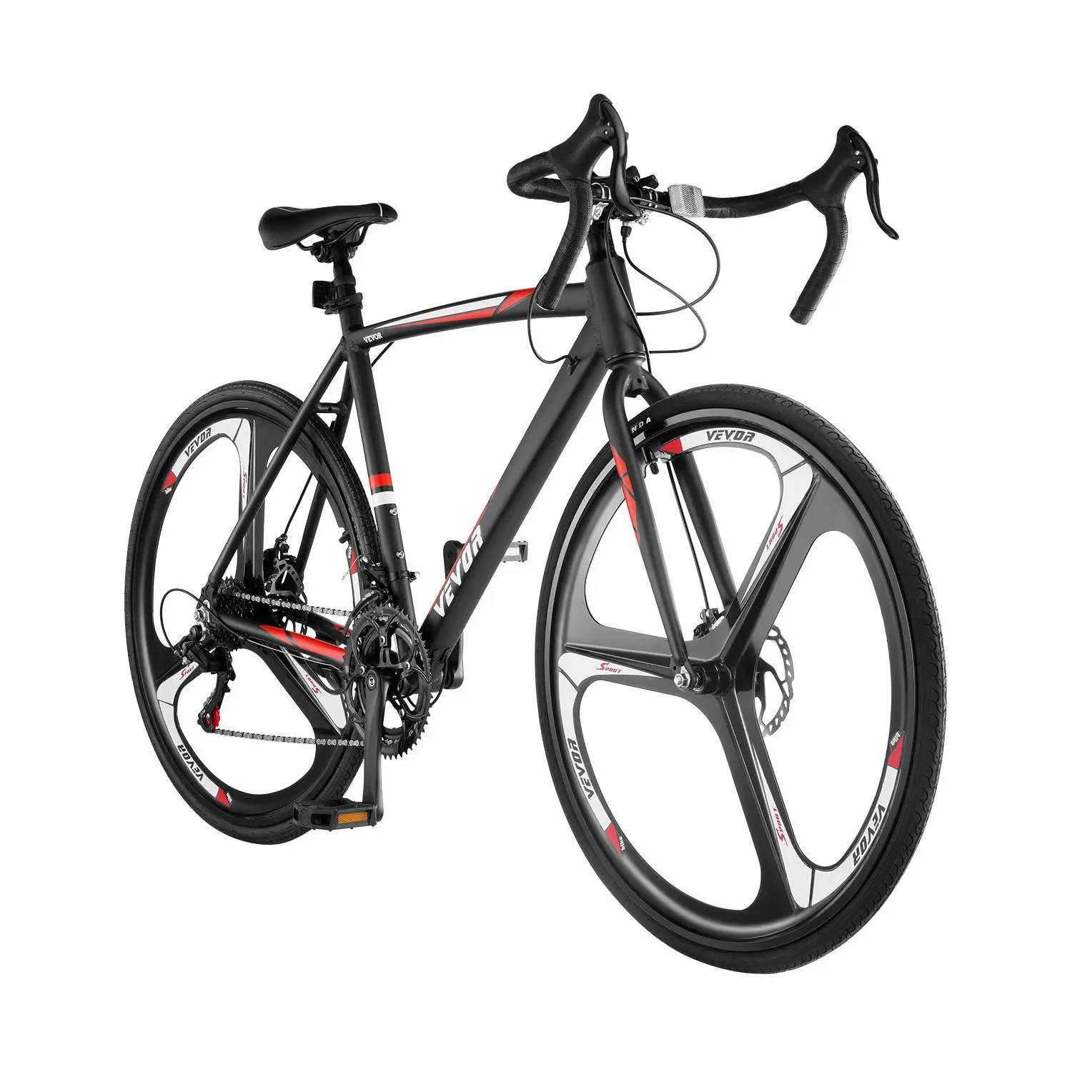 【DealsForYouDays】VEVOR Road Bike, 700C Wheels Racing Bike, SHIMANO 14 Speeds Drivetrain City Commuter Road Bicycle, Urban Adult Sport Bike with Lightweight Aluminum Alloy Frame, Drop Bar, Disc Brake, for Men Women