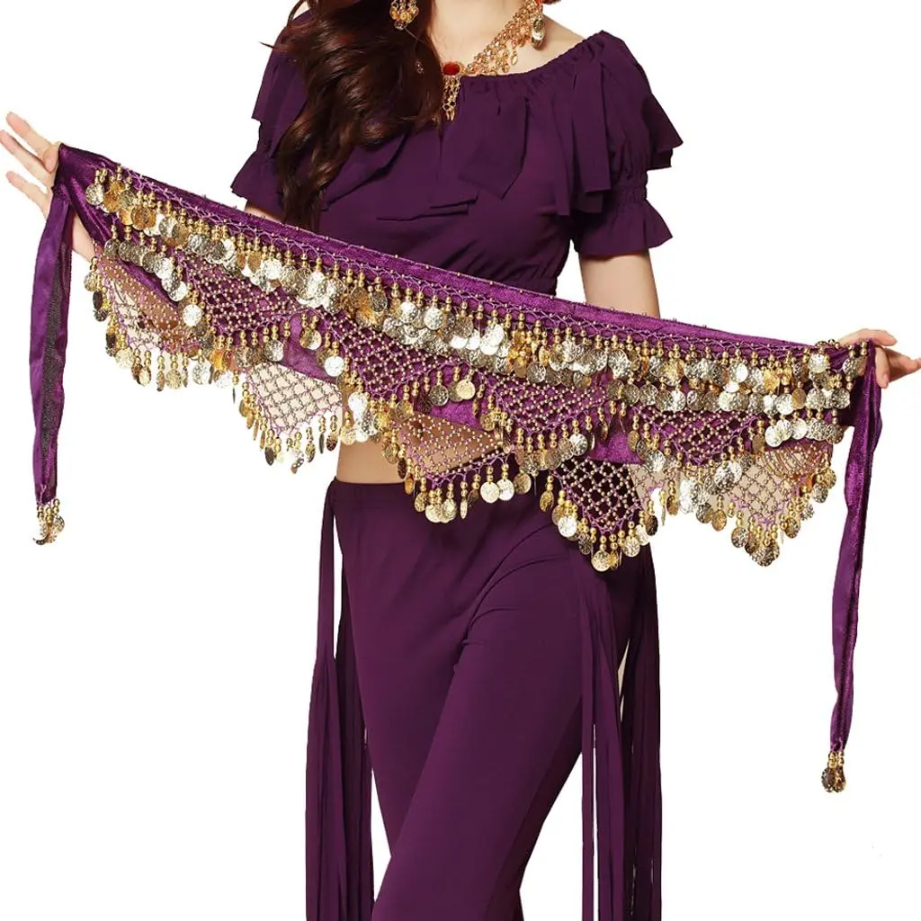 Women's Sweet Bellydance  Scarf with   Skirts Wrap Noisy