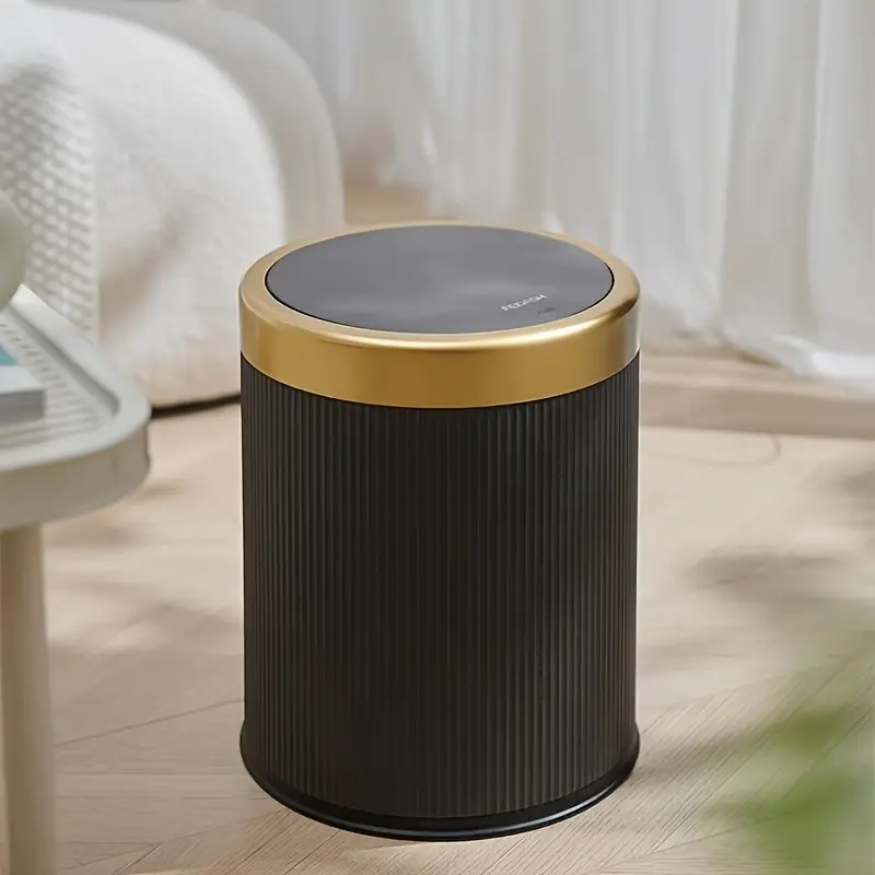 2026 latest guest bathroom double bucket deodorant press trash can - household press trash can living room kitchen bathroom toilet large capacity high value light luxury storage bucket with lid Bathroom Trashcan With Lid