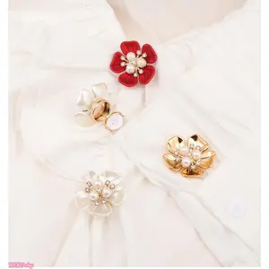 5pcs-Rhinestone Turtle Button Covers, trendy detachable shirt cuff clip overlays, sparkling decorative snap button ornaments, easy slip-on clothing accessories for formal blouses, office shirts and daily fashion outfit styling