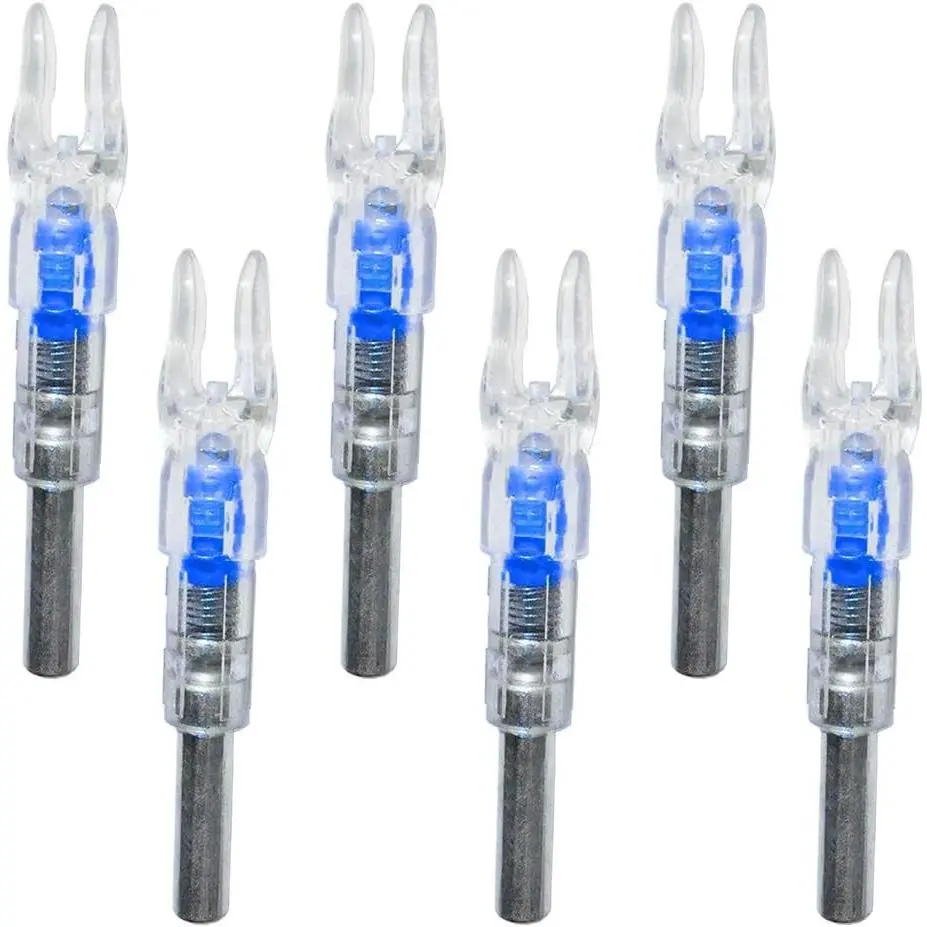 Reikawa S Lighted Nocks for Arrows with .244 Light up Knocks Turn on Automatically When Shoot 6-Pack